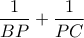 \dfrac{1}{BP}+\dfrac{1}{PC}