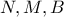 N,M,B
