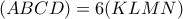 (ABCD)=6(KLMN)