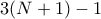 \displaystyle{3(N+1)-1 }