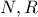 N, R