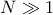N\gg1