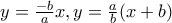 y=\frac{-b}{a}x, y=\frac{a}{b}(x+b)