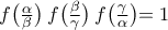 f\bigl({\frac{\alpha}{\beta}}\bigl)\,f\bigl({\frac{\beta}{\gamma}}\bigl)\,f\bigl({\frac{\gamma}{\alpha}}\bigl)=1
