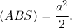(ABS)=\dfrac{a^2}{2}.