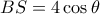 BS=4\cos\theta