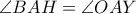 \angle BAH = \angle OAY