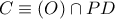 C\equiv (O)\cap PD
