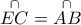  \displaystyle \mathop {EC}\limits^ \cap   = \mathop {AB}\limits^ \cap  