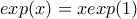 exp(x)=xexp(1)