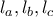  l_{a}, l_{b},l_{c}