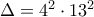 \Delta = 4^2\cdot 13^2