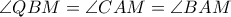 \angle QBM=\angle CAM=\angle BAM