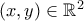({x,y})\in{\mathbb{R}}^2