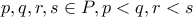 p,q,r,s\in P, p<q, r<s