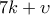 \displaystyle{7k+\upsilon}