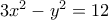 3{x^2} - {y^2} = 12