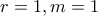r=1,m=1