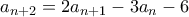 a_{n+2}=2a_{n+1}-3a_{n}-6