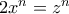 2x^n=z^n