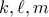 k,\ell,m