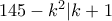 145-k^2|k+1