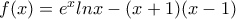 f(x)=e^xlnx-(x+1)(x-1)