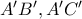 A'B',A'C'