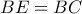 BE = BC