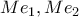 \displaystyle{Me_1, Me_2} \displaystyle{Me_1, Me_2}