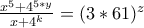 \frac{x^5+4^{5*y}}{x+4^k}=(3*61)^z