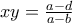 xy=\frac{a-d}{a-b}