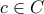 \displaystyle{c\in C}