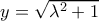 y=\sqrt{\lambda^2+1}