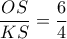 \dfrac {OS}{KS}=\dfrac {6}{4}