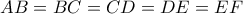 AB=BC=CD=DE=EF