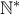 \mathbb{N}^*
