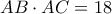 AB \cdot AC =18