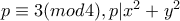 p\equiv 3(mod 4),p|x^2+y^2