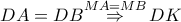 DA=DB\overset{MA=MB}{\mathop{\Rightarrow }}\,DK