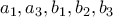 a_{1},a_{3},b_{1},b_{2},b_{3}