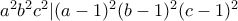 a^2 b^2c^2|(a-1)^2(b-1)^2(c-1)^2