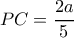 PC= \dfrac{2a}{5}