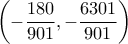 \left(-\dfrac{180}{901},-\dfrac{6301}{901}\right)