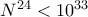 N^{24}<10^{33}