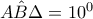 \hat{AB\Delta} = 10^{0} \hat{AB\Delta} = 10^{0}