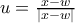 u=\frac{x-w}{\left | x-w \right |}