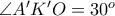 \angle A'K'O = 30^{o}