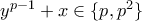 y^{p-1}+x \in \{p,p^2\}