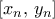 [{x_n,\,y_n}]